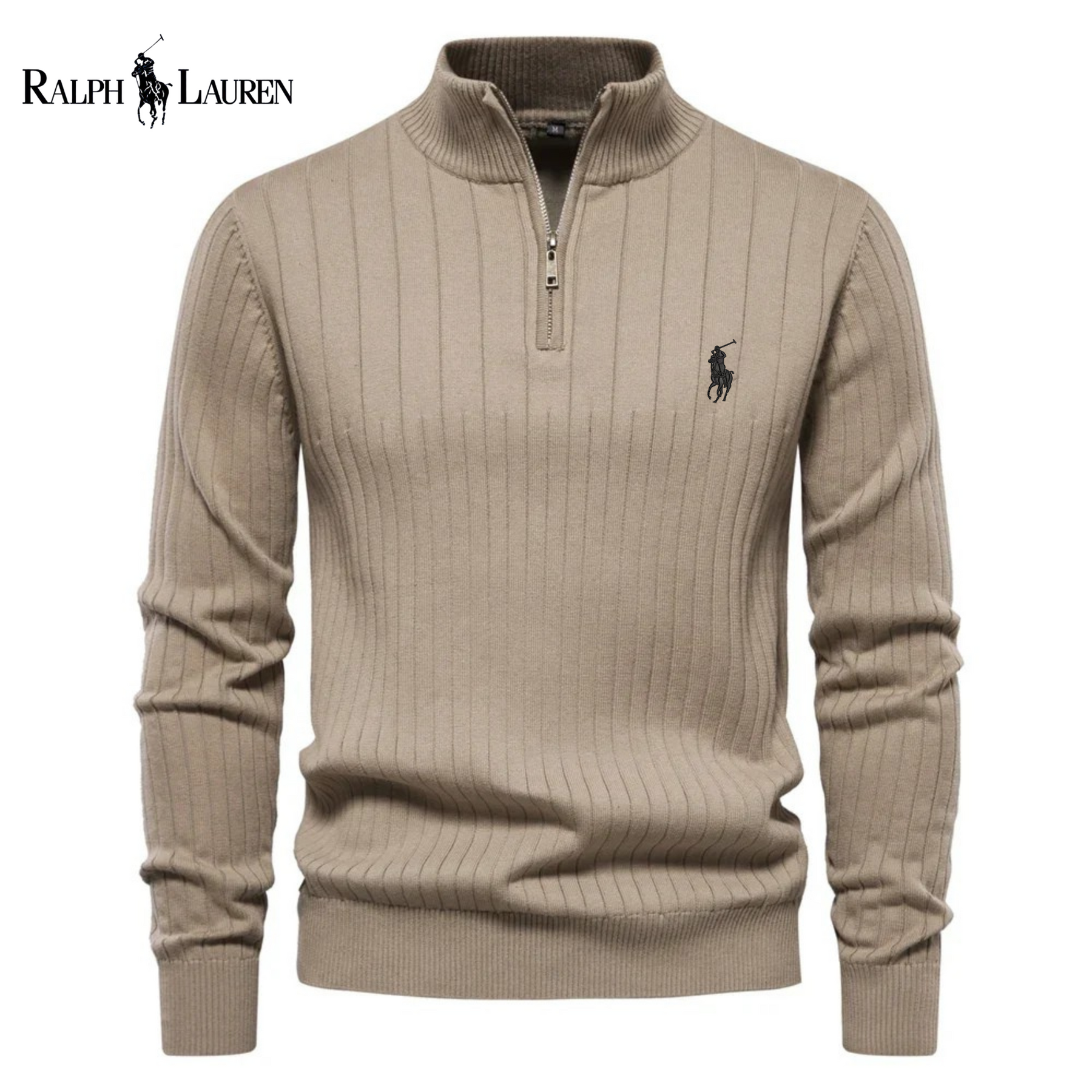 Pull Zippé Ꮢalph Ꮮаᴜгеn Maille Torsadée
