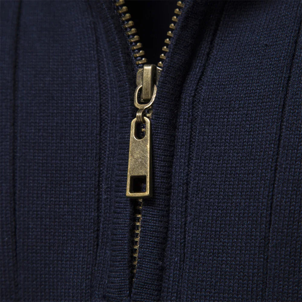 Pull Zippé Ꮢalph Ꮮаᴜгеn Maille Torsadée