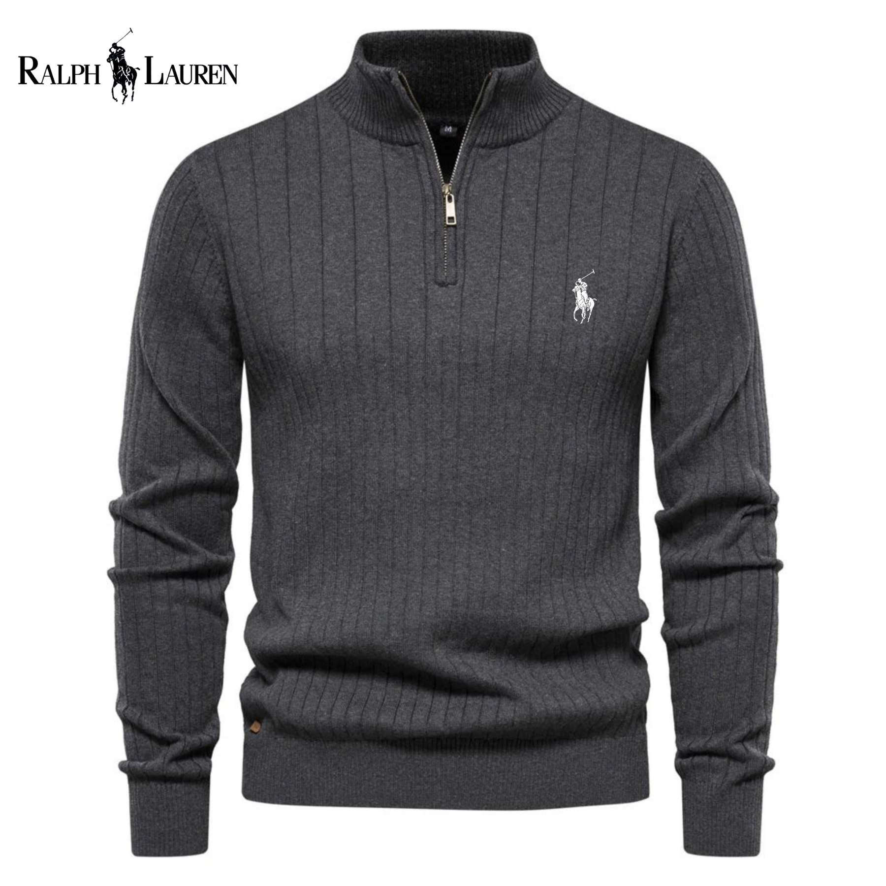 Pull Zippé Ꮢalph Ꮮаᴜгеn Maille Torsadée