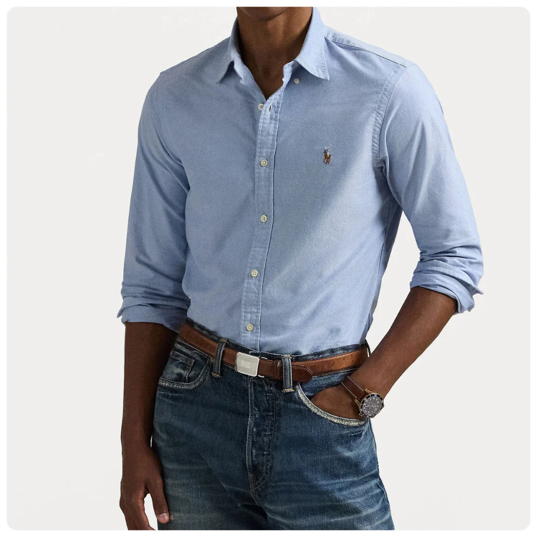 Camicia di cotone Slim Fit Polo R&L + Omaggio Esclusivo