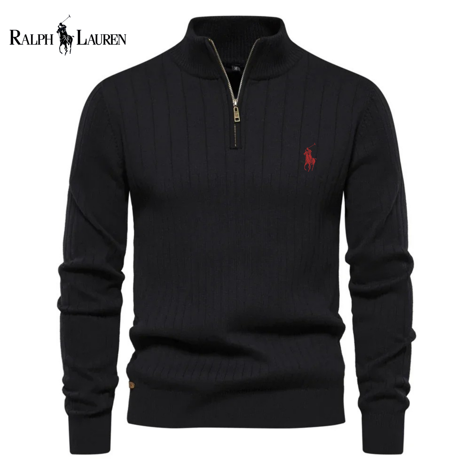 Pull Zippé Ꮢalph Ꮮаᴜгеn Maille Torsadée