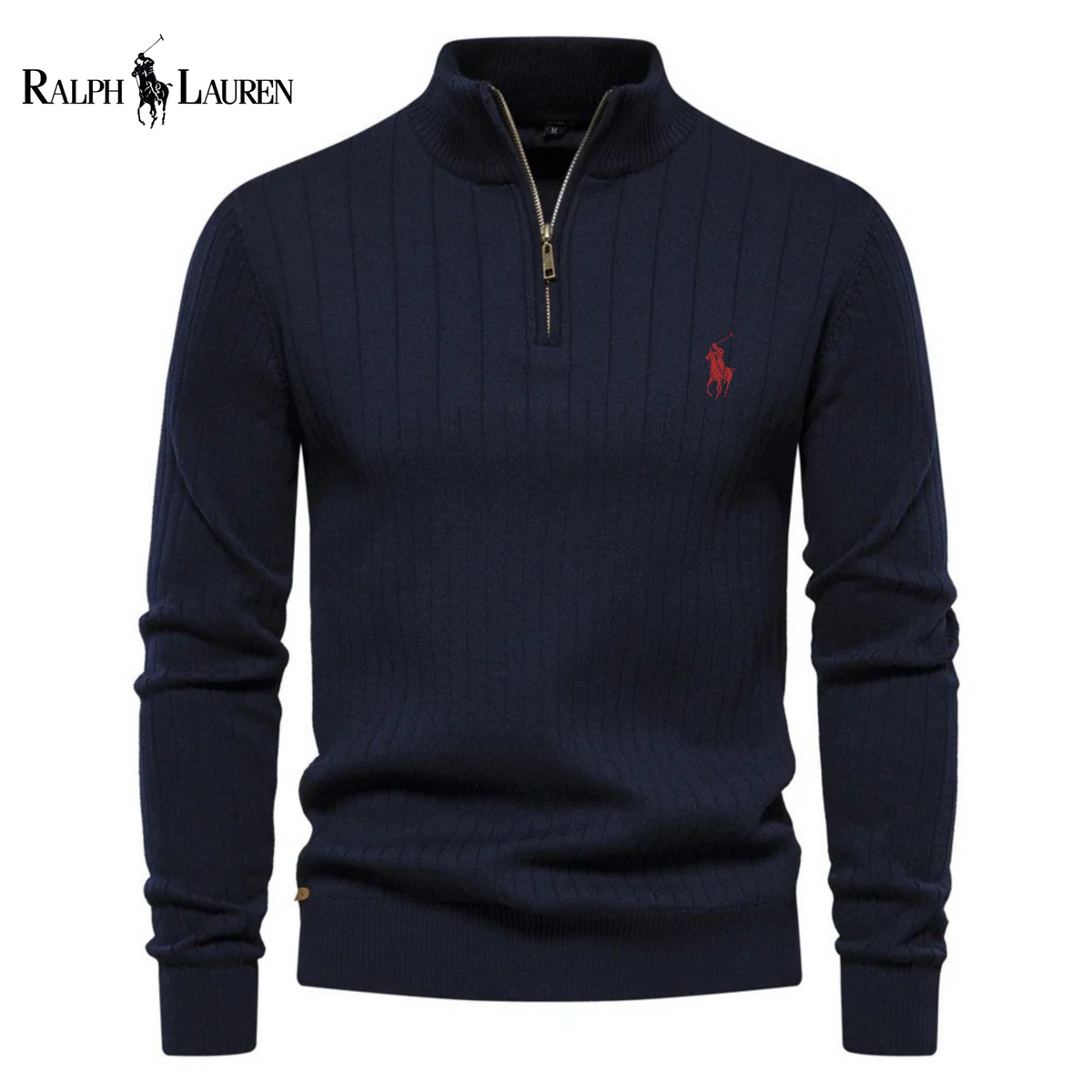 Pull Zippé Ꮢalph Ꮮаᴜгеn Maille Torsadée
