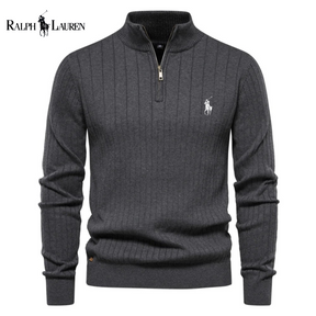 Pull Zippé Ꮢalph Ꮮаᴜгеn Maille Torsadée